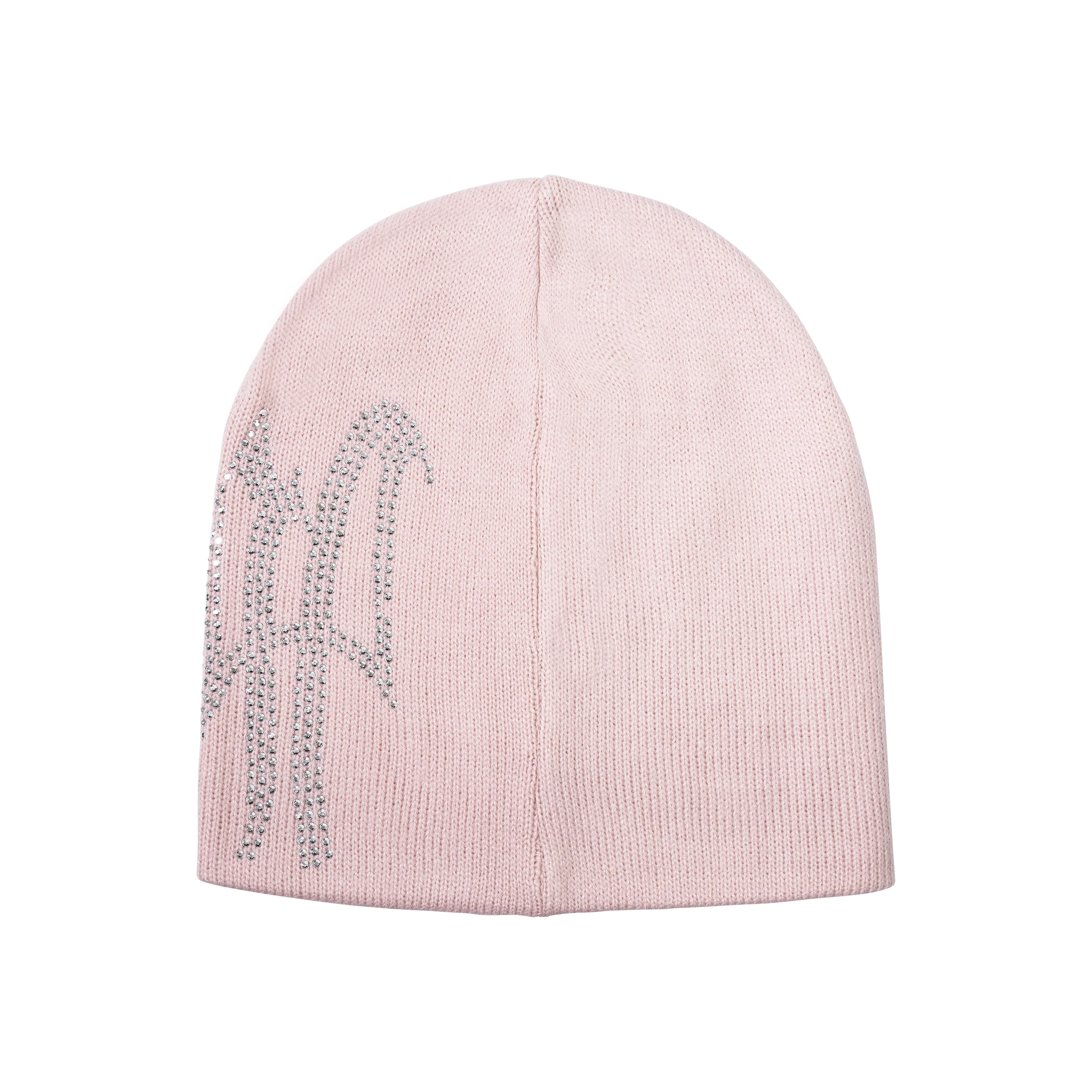 ARCH LOGO RHINESTONE BEANIE PINK/CRYSTAL - Image 3